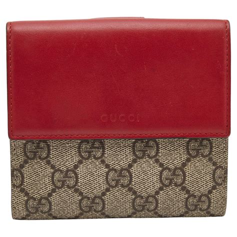 gucci icon polished leather french flap wallet|Gucci leather wallet women.